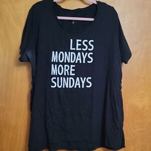 Woman Within Black Slogan Tee